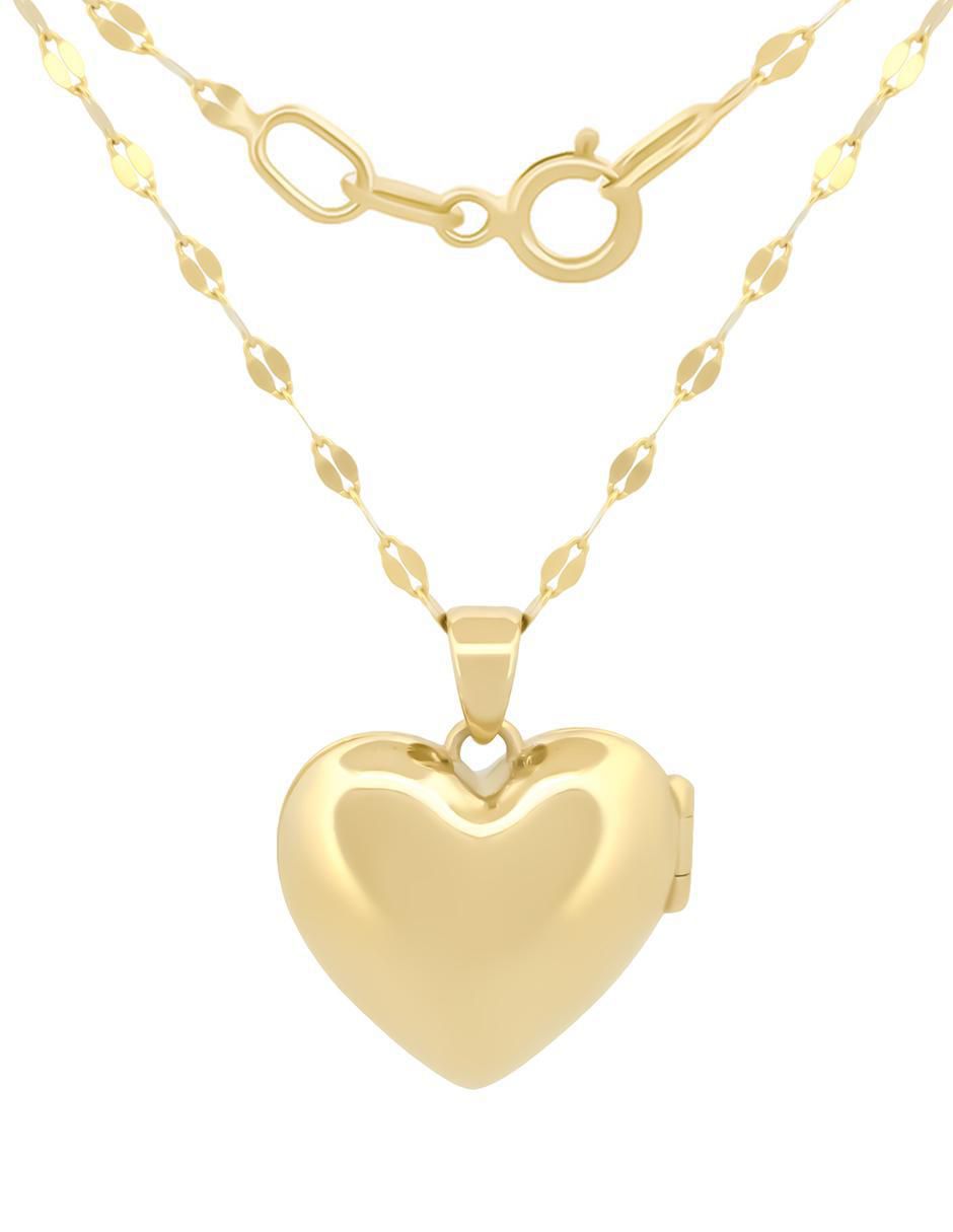 Collar de corazón de oro 10 K 3