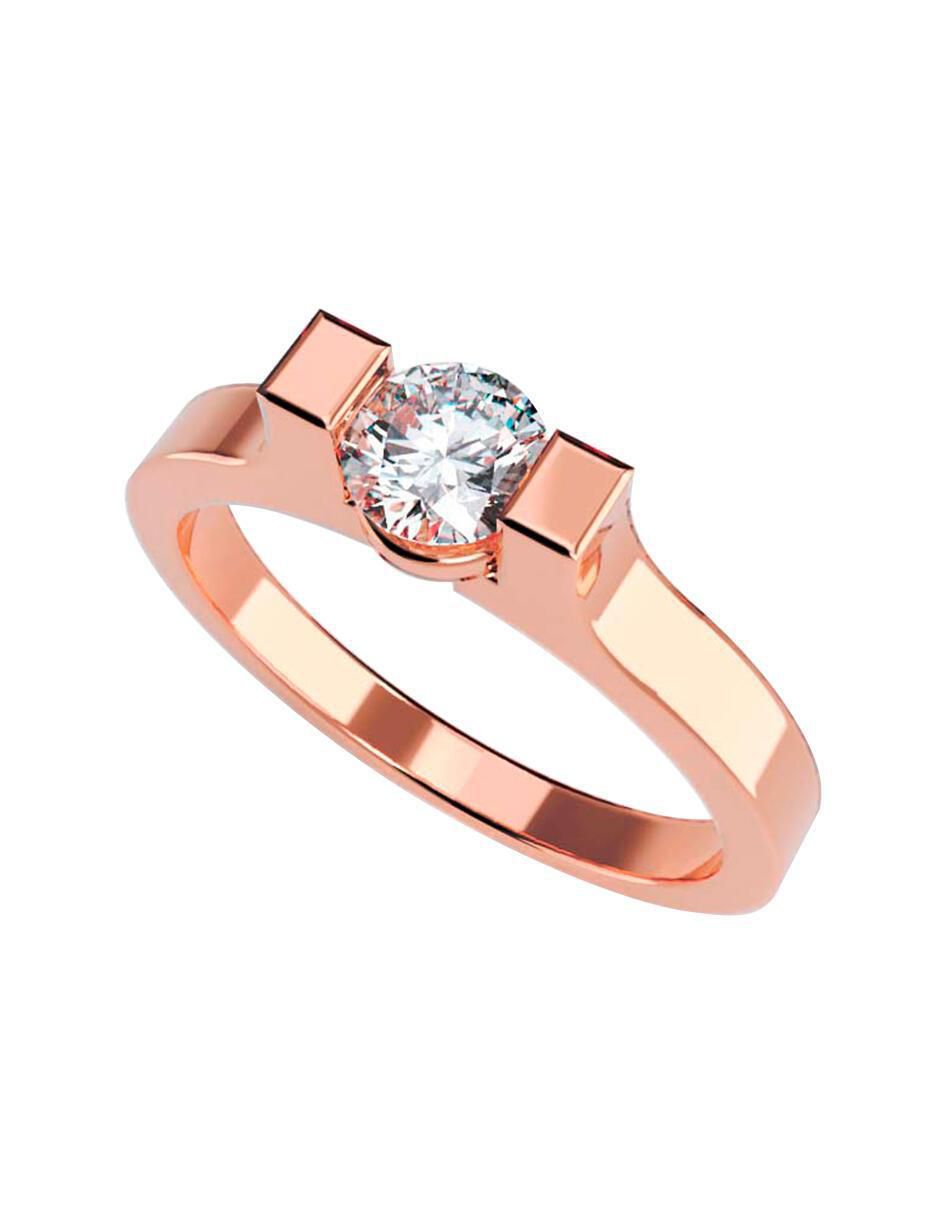 Anillo de compromiso de oro 14 k 1
