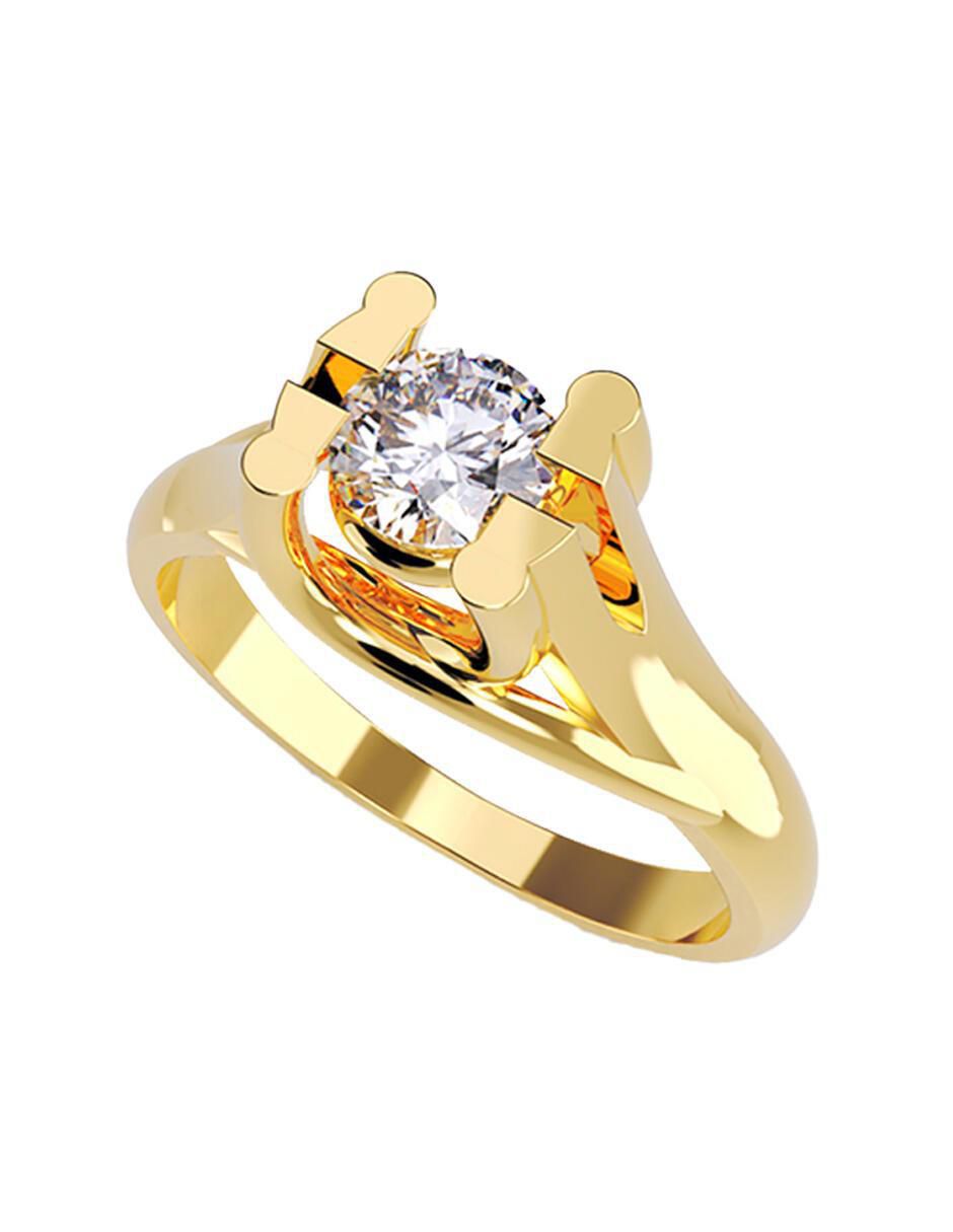 Anillo de compromiso de oro 14 k 1