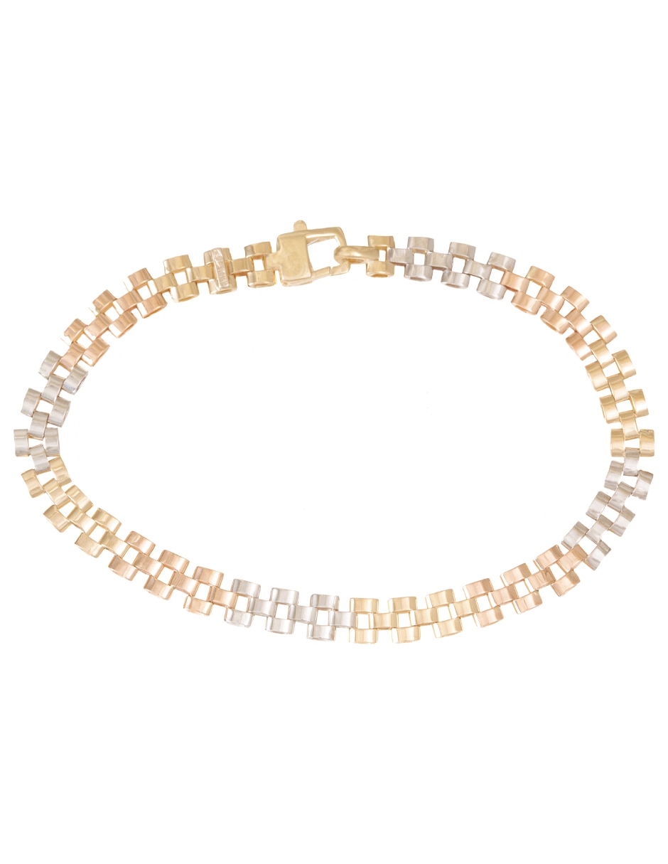 Pulsera de oro 14 k con acabado pulido Pulsera de oro 14 k con acabado pulido