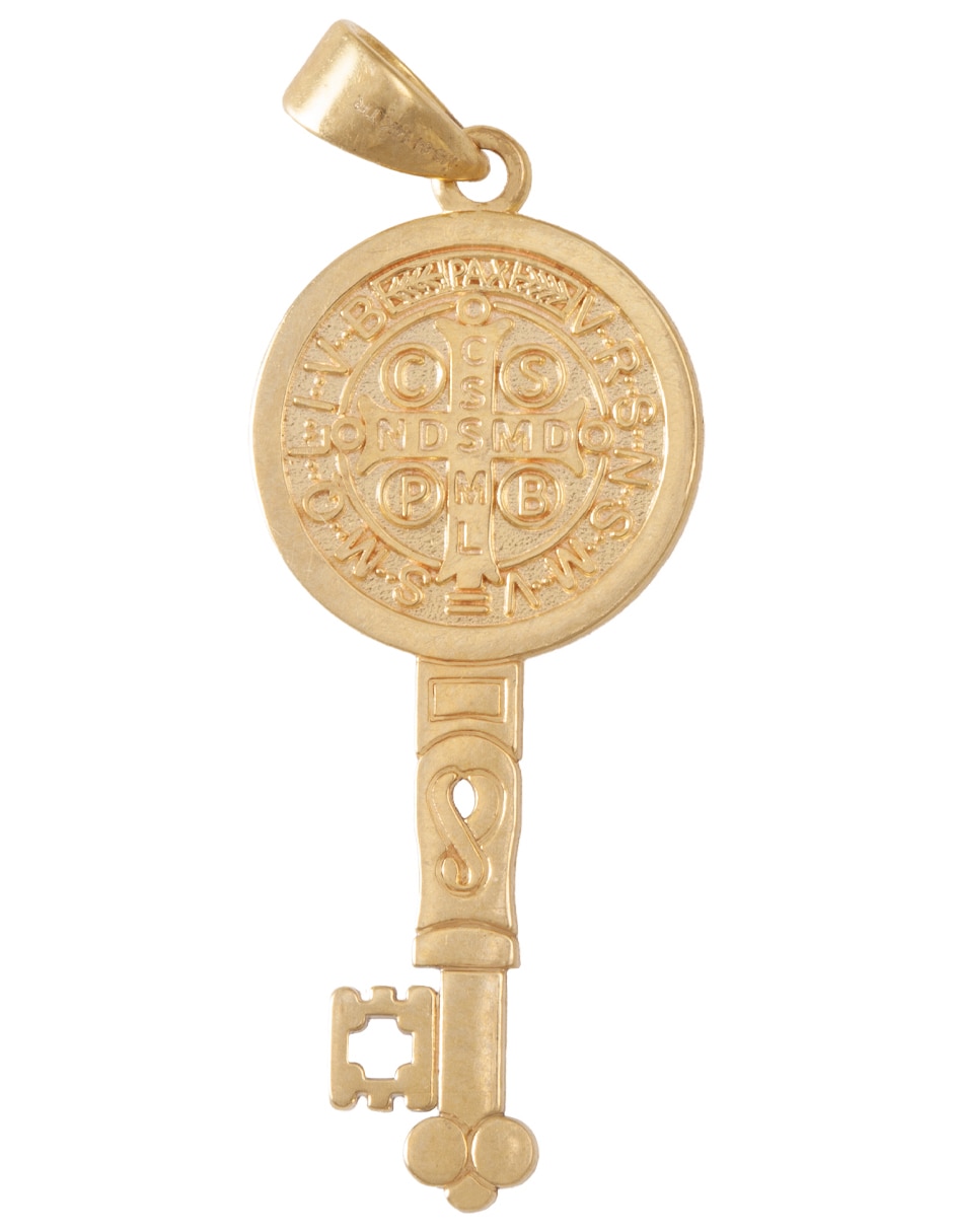 Dije de llave san benito de oro 14 K 2