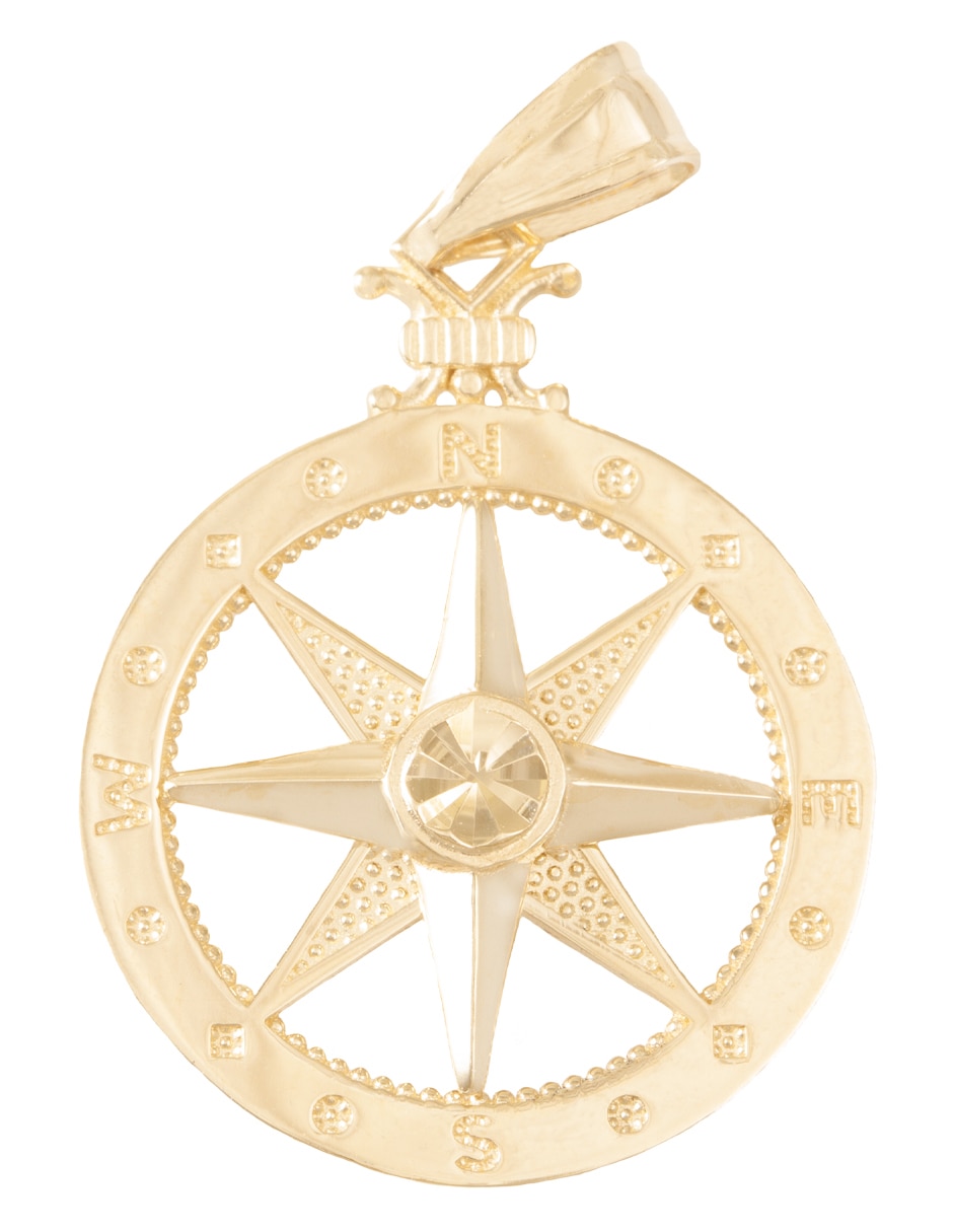 Dije de brújula de oro 14 K