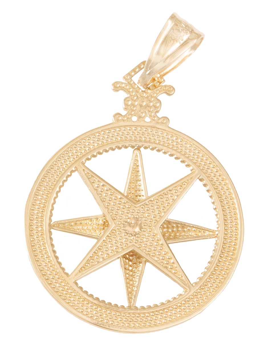 Dije de brújula de oro 14 K 2