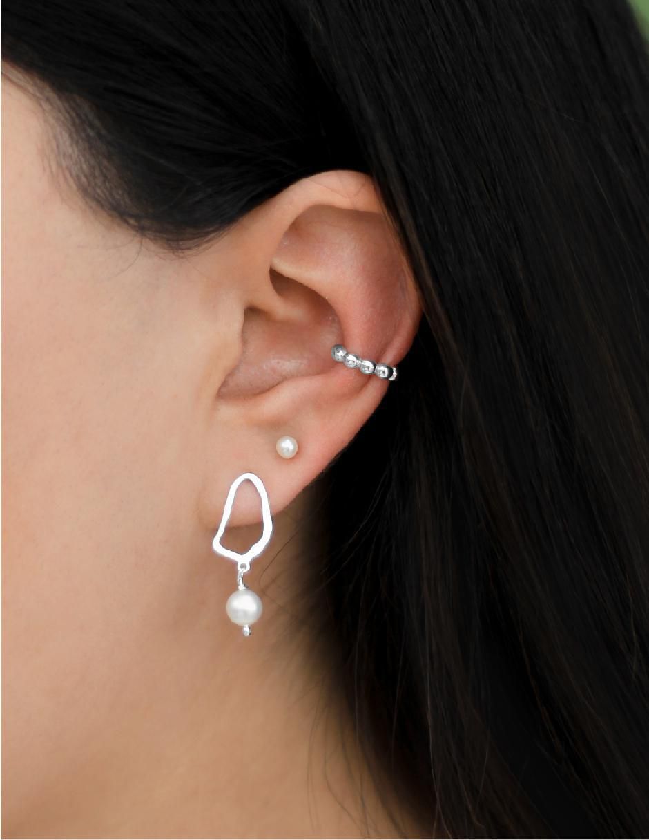 Broqueles "de (si aplica)" redonda sin temática teresa díaz joyería mexicana flowing with nature "de" plata p 925 "con acabado" baño oro perla