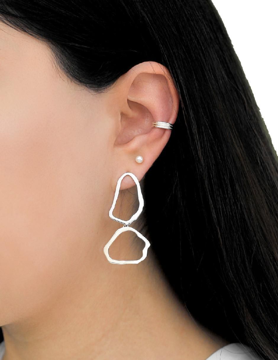 Broqueles "de (si aplica)" irregular sin temática teresa díaz joyería mexicana flowing with nature "de" plata p 925 "con acabado" baño oro sin gema