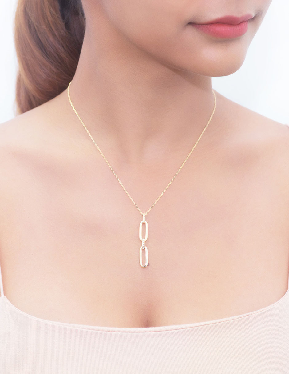 Collar de eslabones de oro amarillo 14 K 3