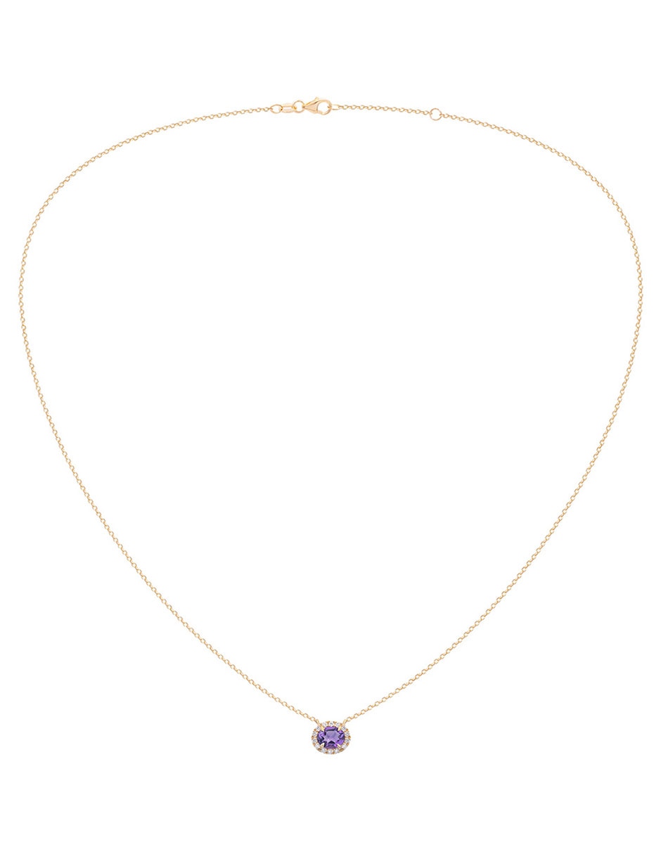 Collar ovalado de oro amarillo 14 K 2