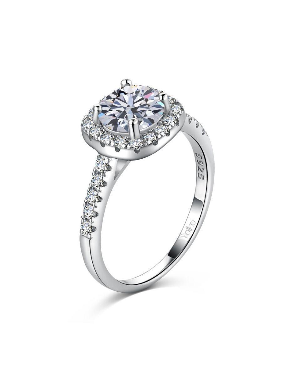 Anillo de compromiso de plata P 925 zirconia 2