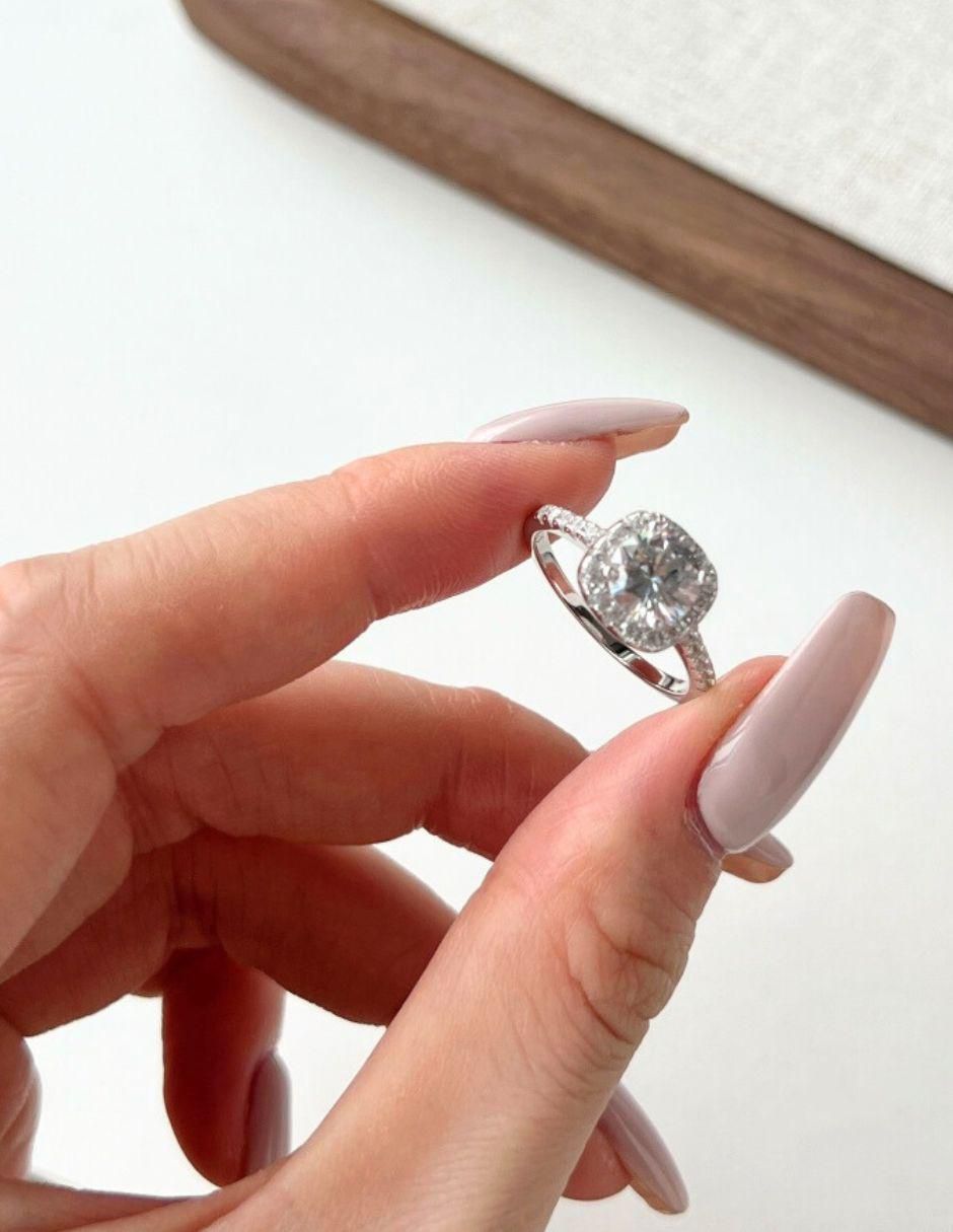 Anillo de compromiso de plata P 925 zirconia 4