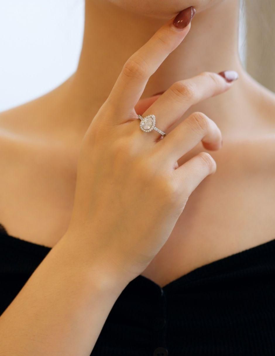 Anillo de compromiso de plata P 925 zirconia 6