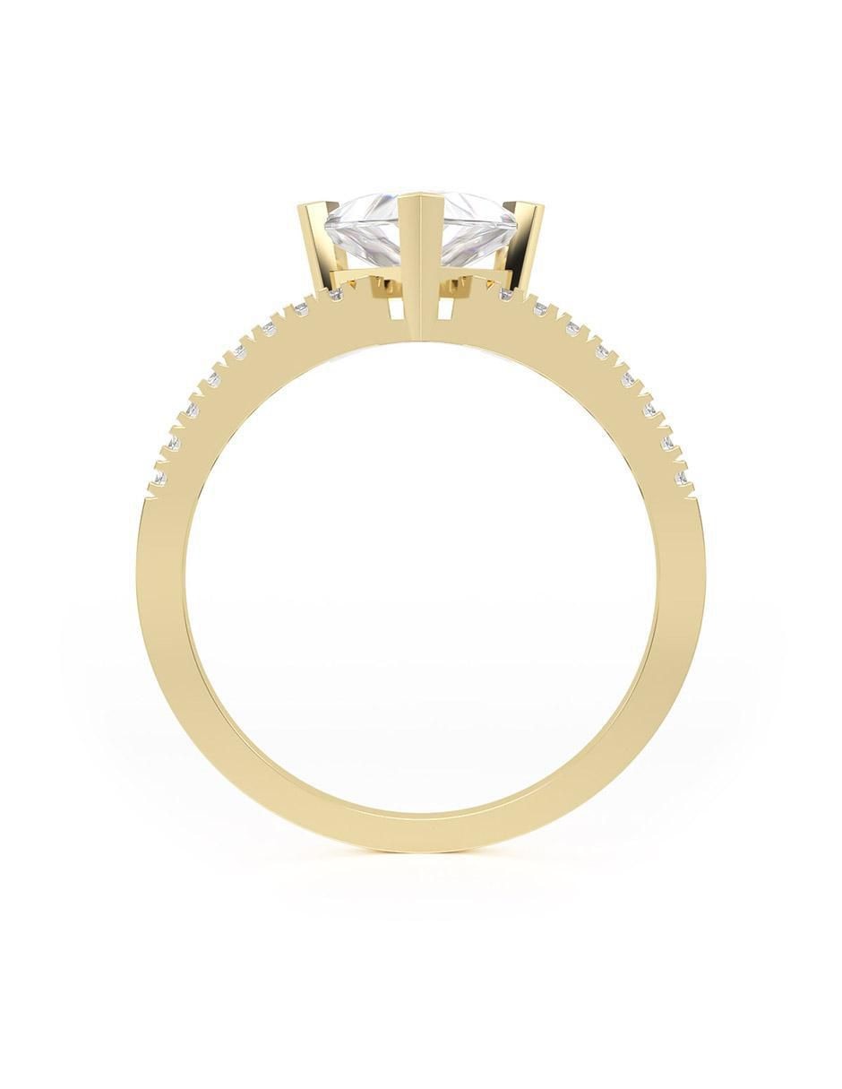 Anillo de compromiso "de" oro 10 k abba joyas no aplica zirconia