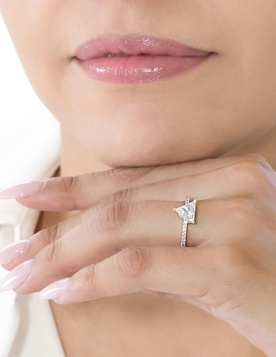 Anillo de compromiso "de" oro 10 k abba joyas no aplica zirconia