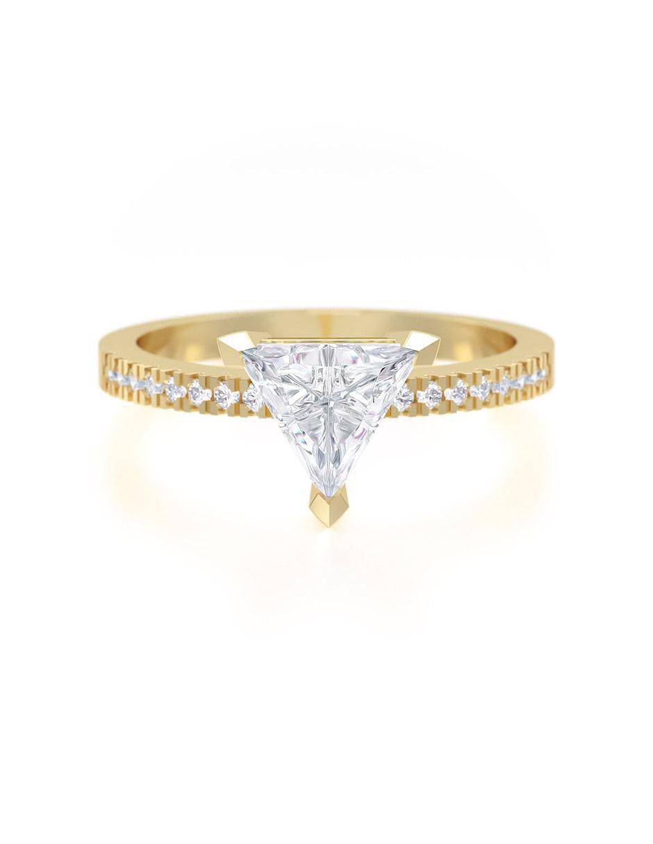 Anillo de compromiso de oro 14 K zirconia Anillo de compromiso de oro 14 K zirconia