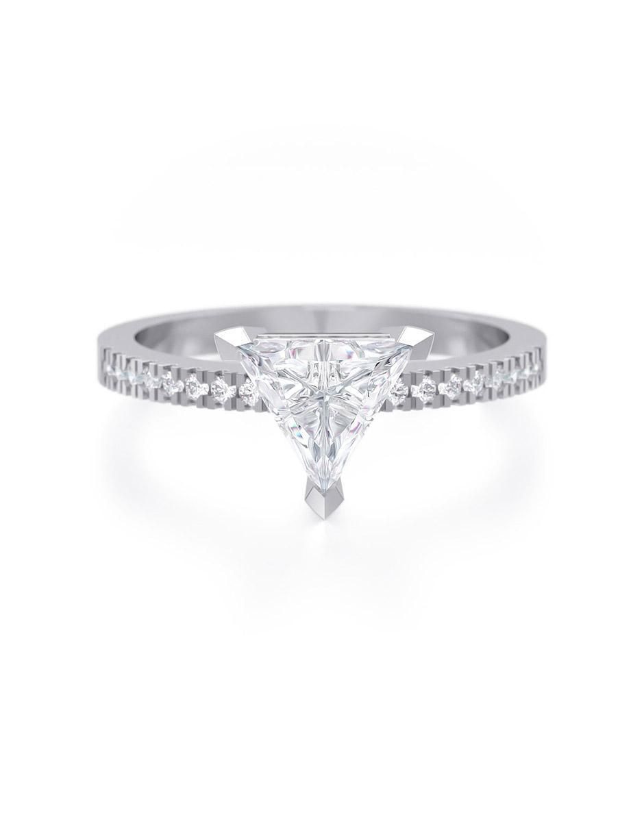 Anillo de compromiso de oro 14 K zirconia Anillo de compromiso de oro 14 K zirconia