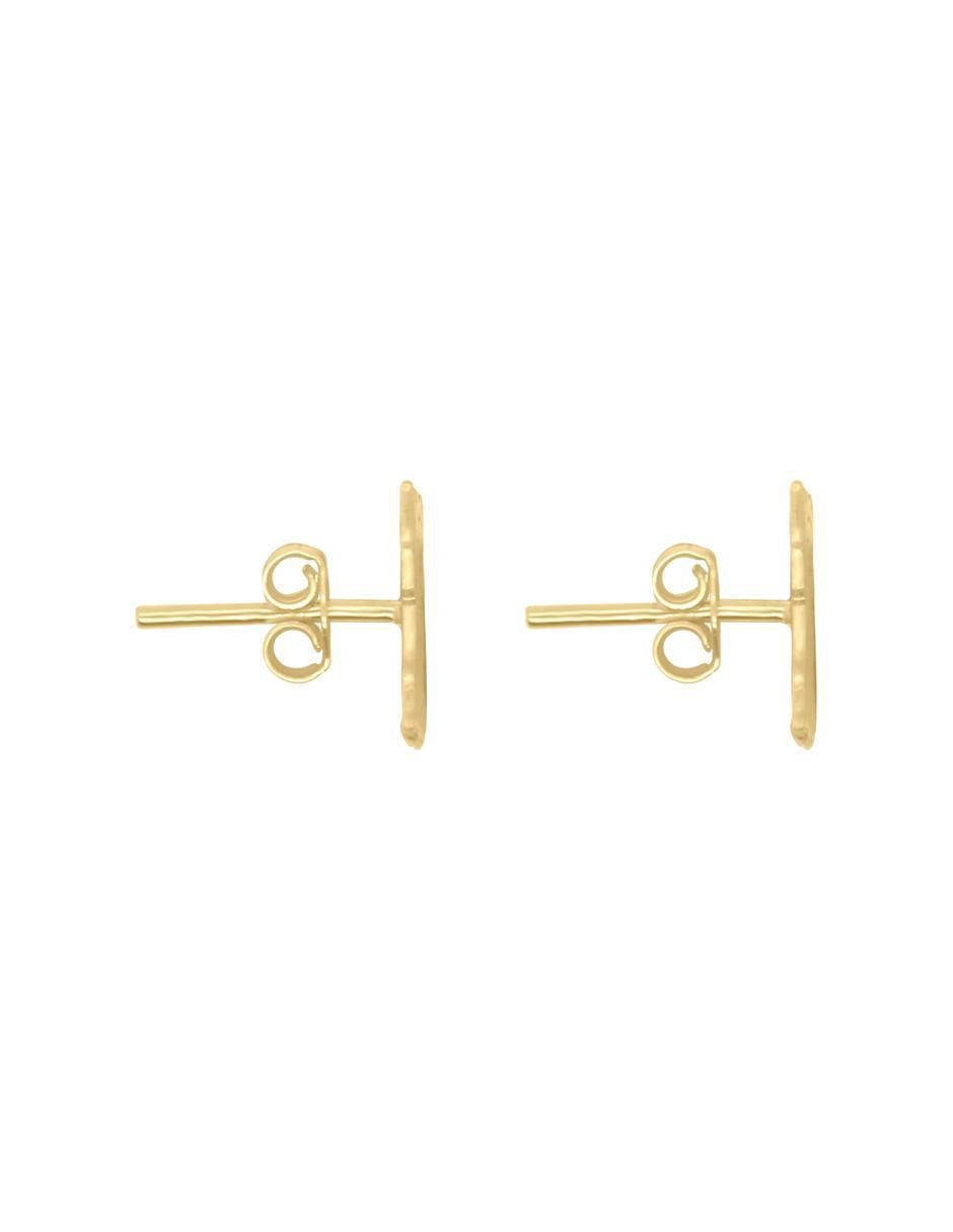 Aretes de perro Yorky de oro con acabado brillante 2