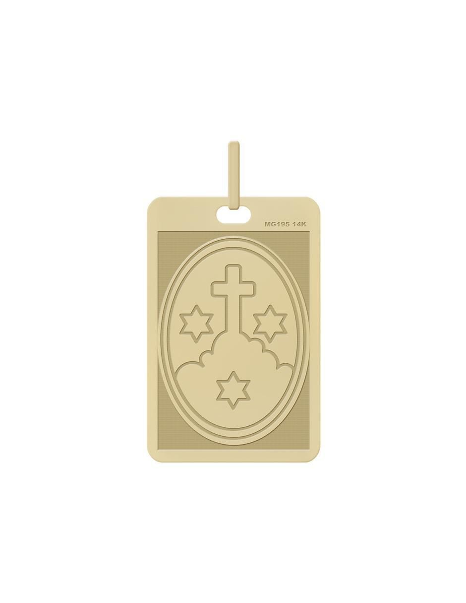 Dije de virgen de oro amarillo 14 K