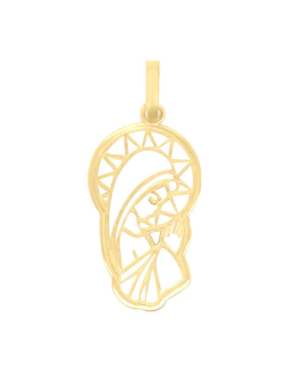 Dije de virgen de oro amarillo 14 K 2