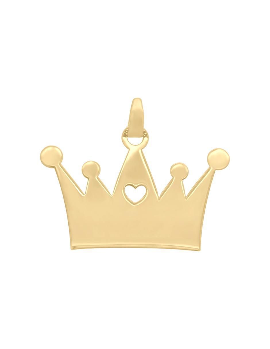 Dije de corona selene de oro amarillo 14 K 2
