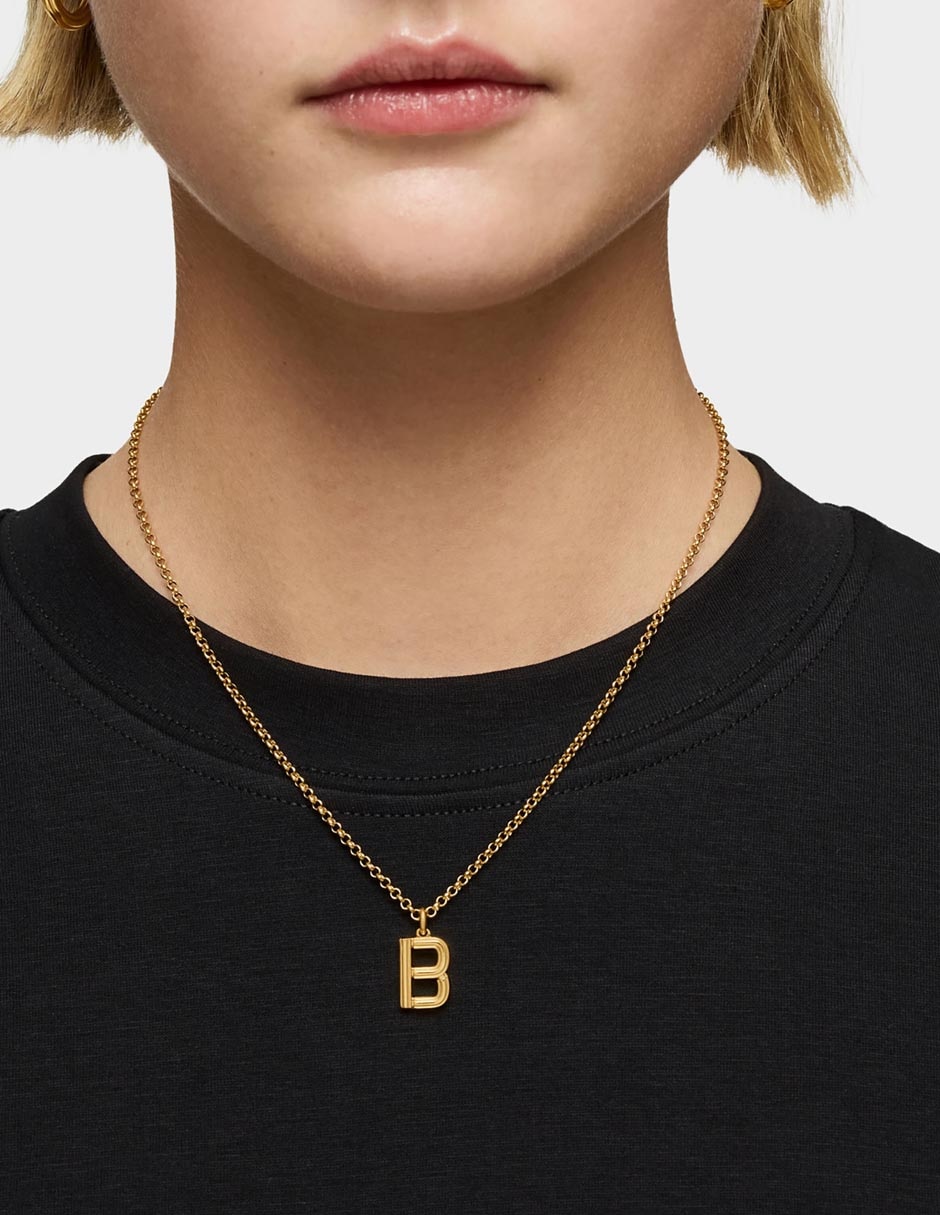Dije de letra b alphabet de plata P 925 5
