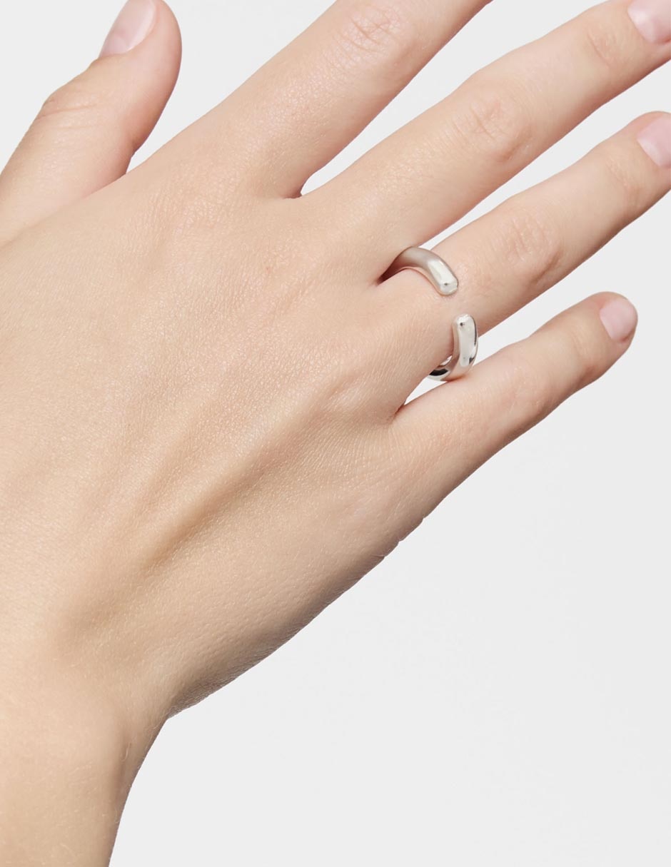 Anillo Line P 925 de plata brillante 4