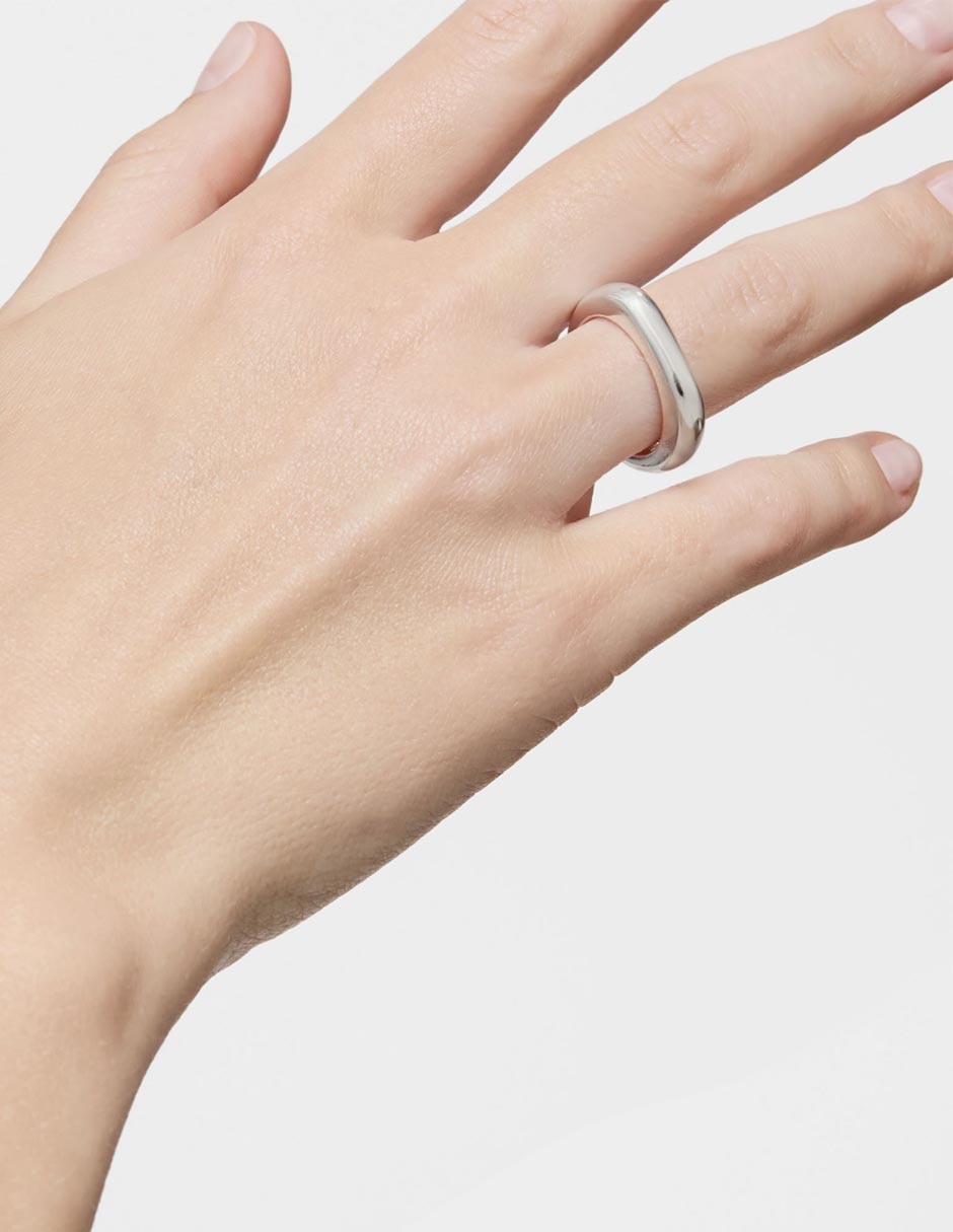 Anillo Line P 925 de plata brillante 5