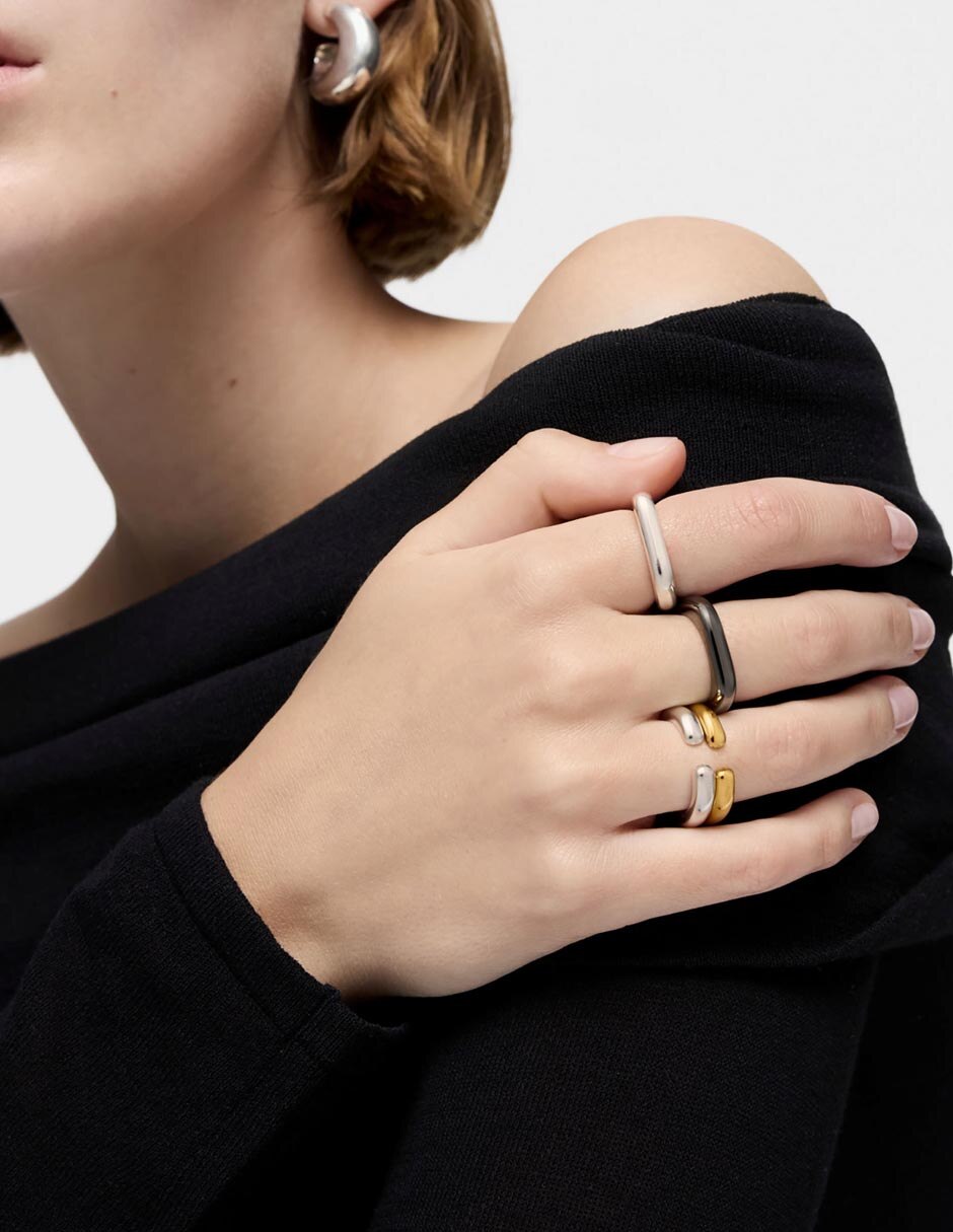 Anillo Line P 925 de plata brillante 7