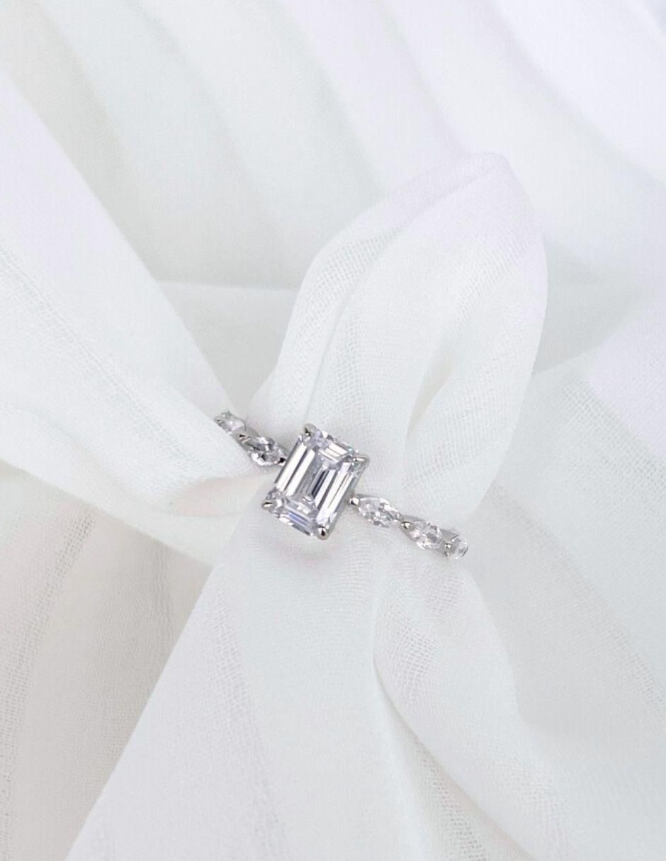 Anillo de compromiso de plata P 925 zirconia 3