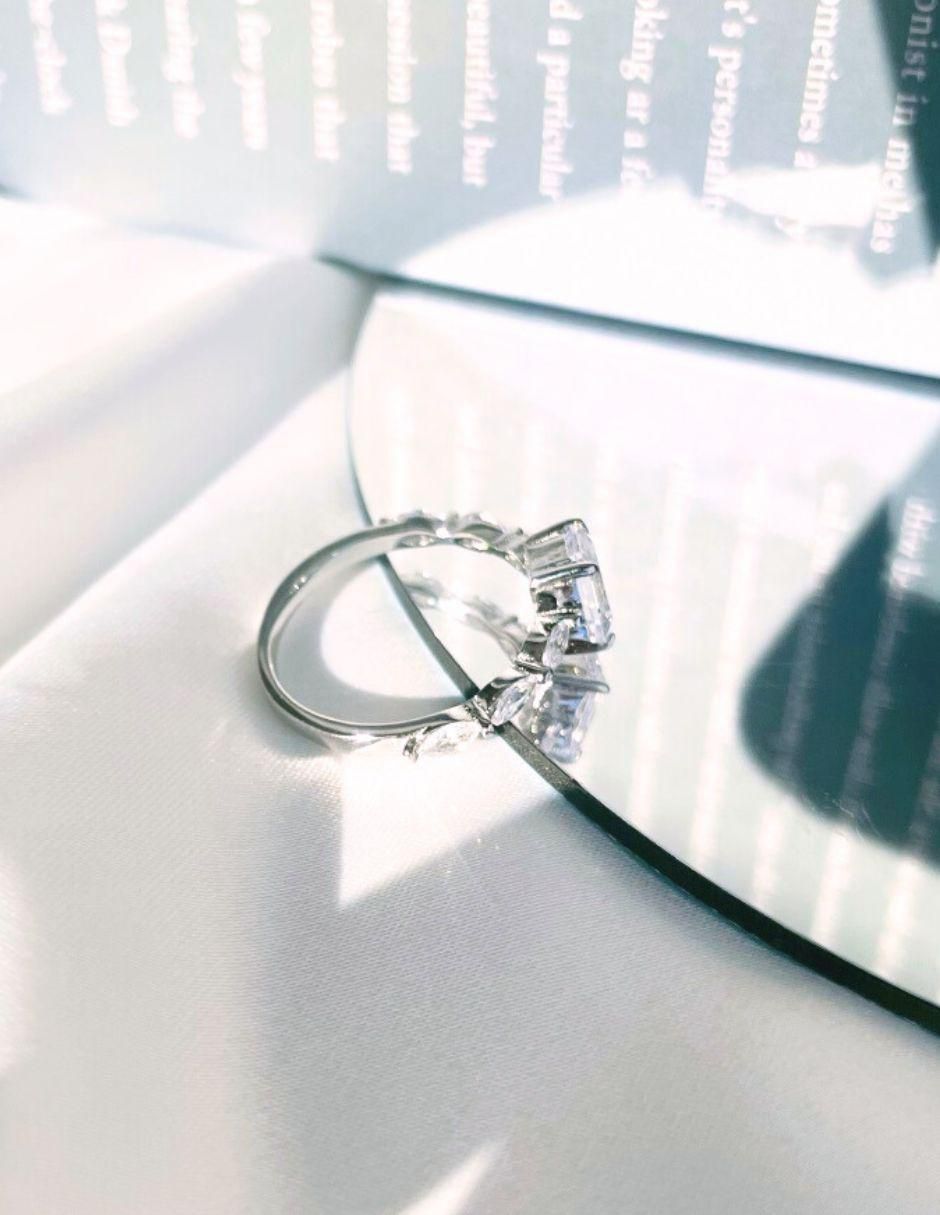 Anillo de compromiso de plata P 925 zirconia 4