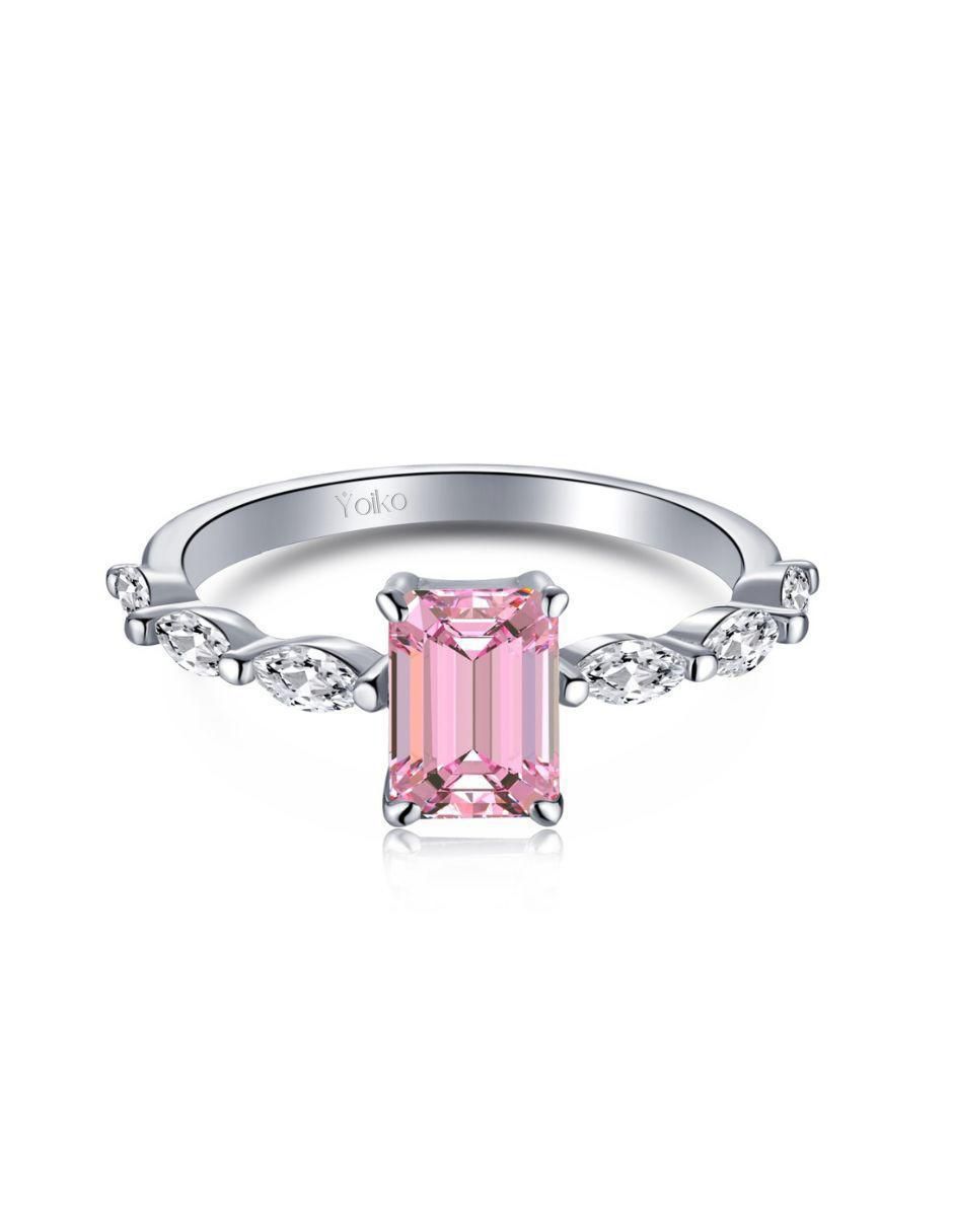 Anillo de compromiso de plata P 925 zirconia Anillo de compromiso de plata P 925 zirconia