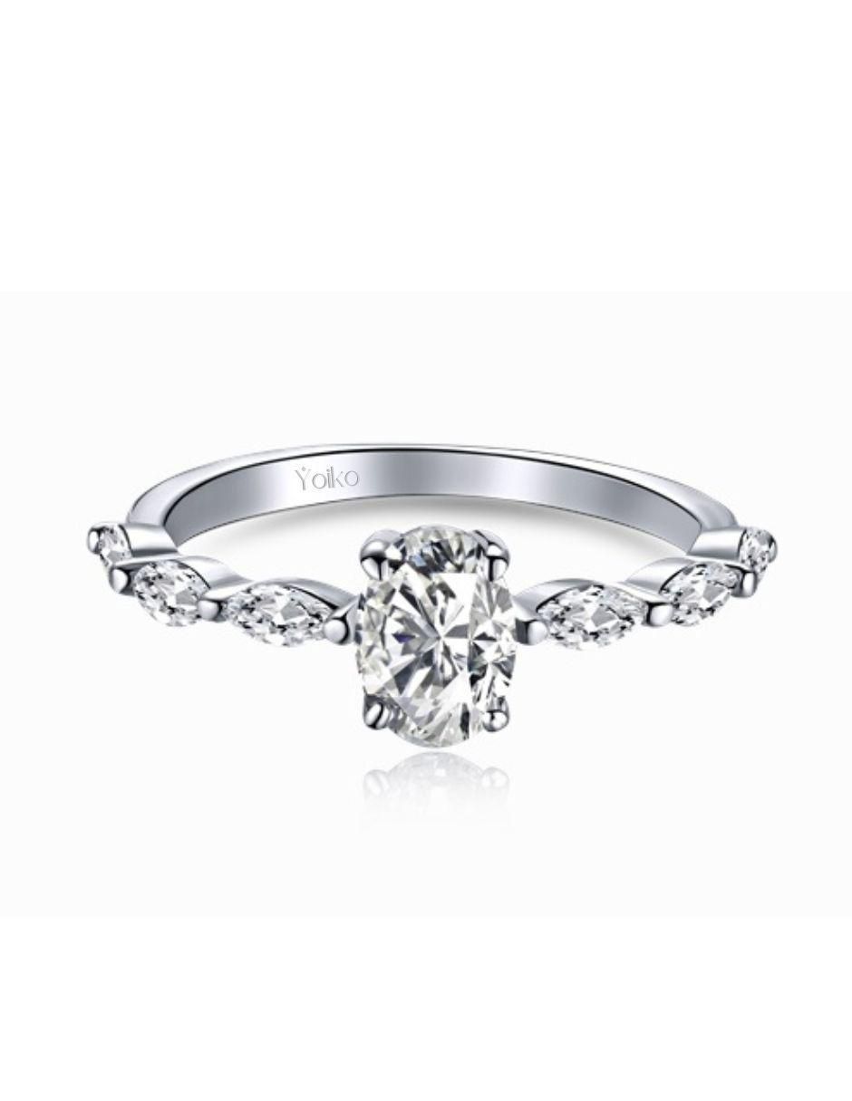 Anillo de compromiso de plata P 925 Yoiko zirconia Suburbia