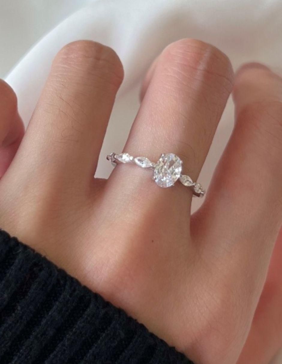 Anillo de compromiso de plata P 925 zirconia 3