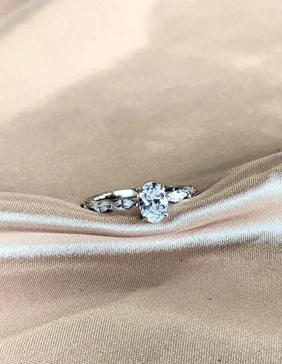 Anillo de compromiso de plata P 925 zirconia 4