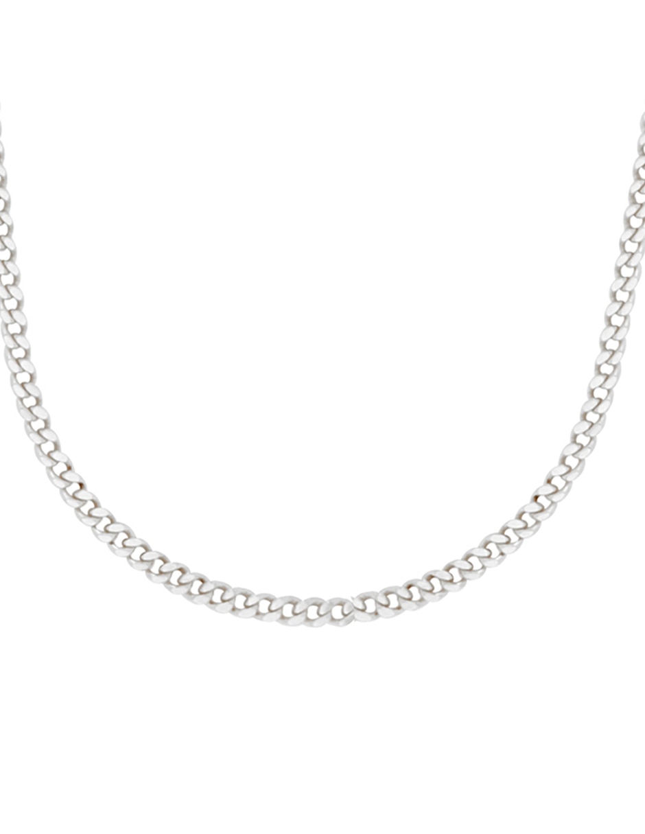 Collar de eslabones de oro blanco 14 K