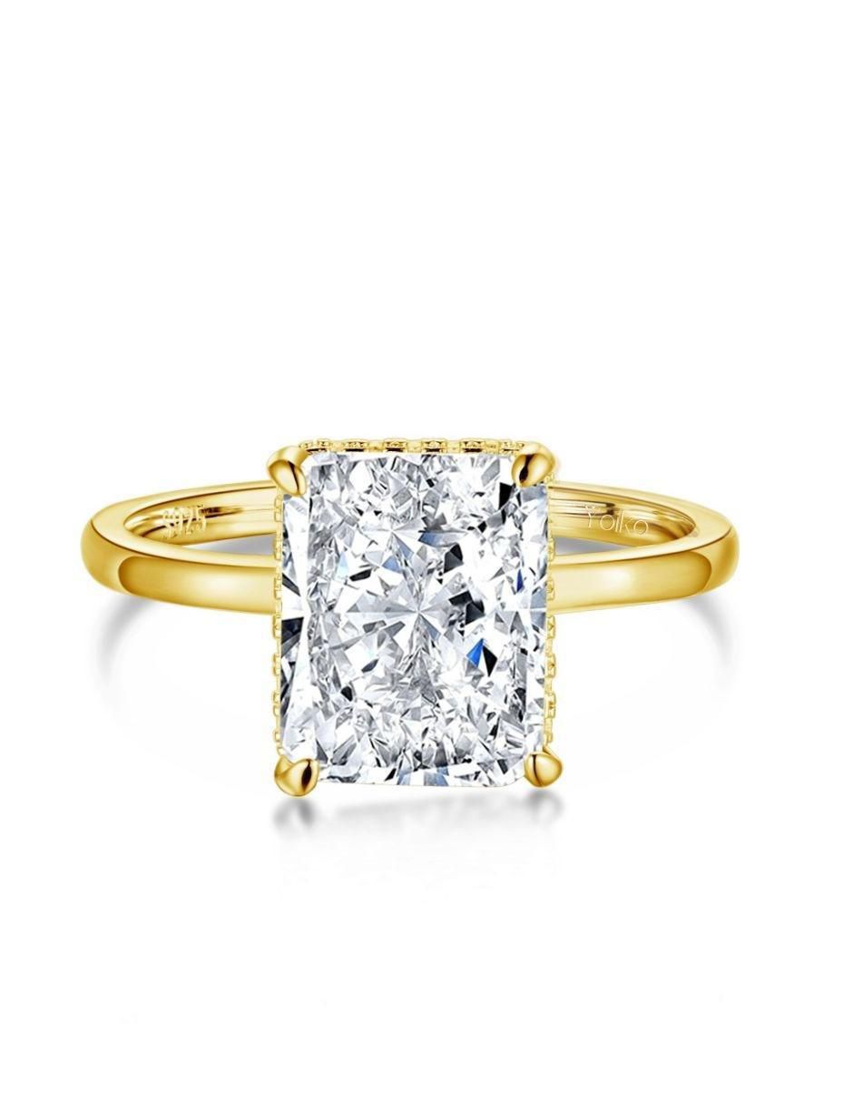 Anillo de compromiso de plata P 925 zirconia
