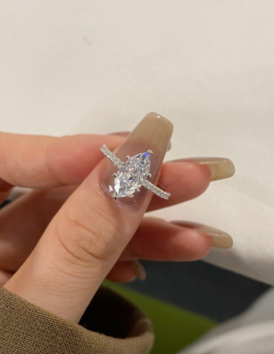 Anillo de compromiso de plata P 925 zirconia 3