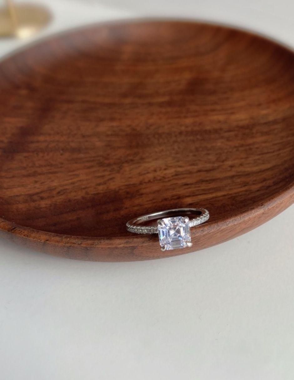 Anillo de compromiso de plata P 925 zirconia 5
