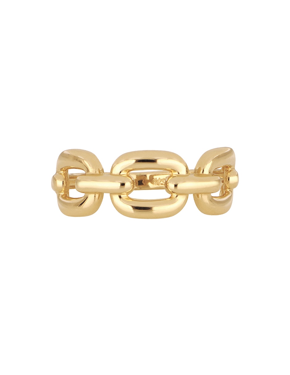 Anillo de eslabones 14 k de oro amarillo pulido