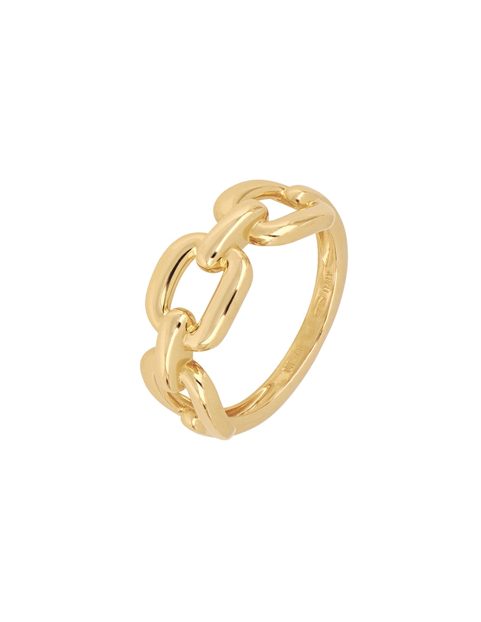 Anillo de eslabones 14 k de oro amarillo pulido 3