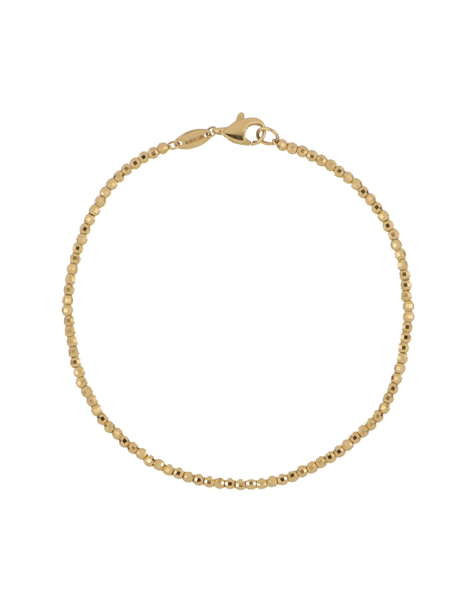 Pulsera de oro 14 K con acabado diamantado