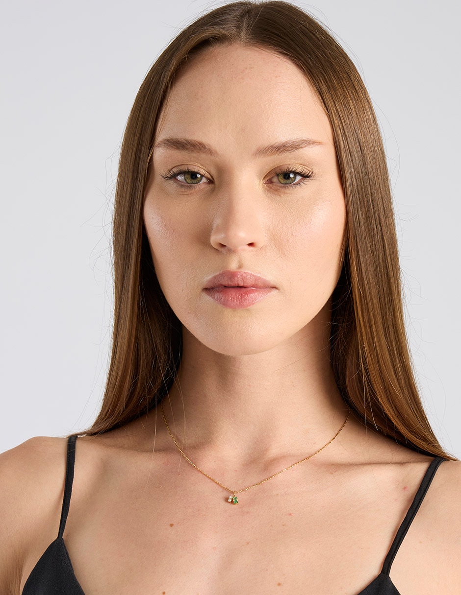 Collar con dije de oro amarillo 14 K 3