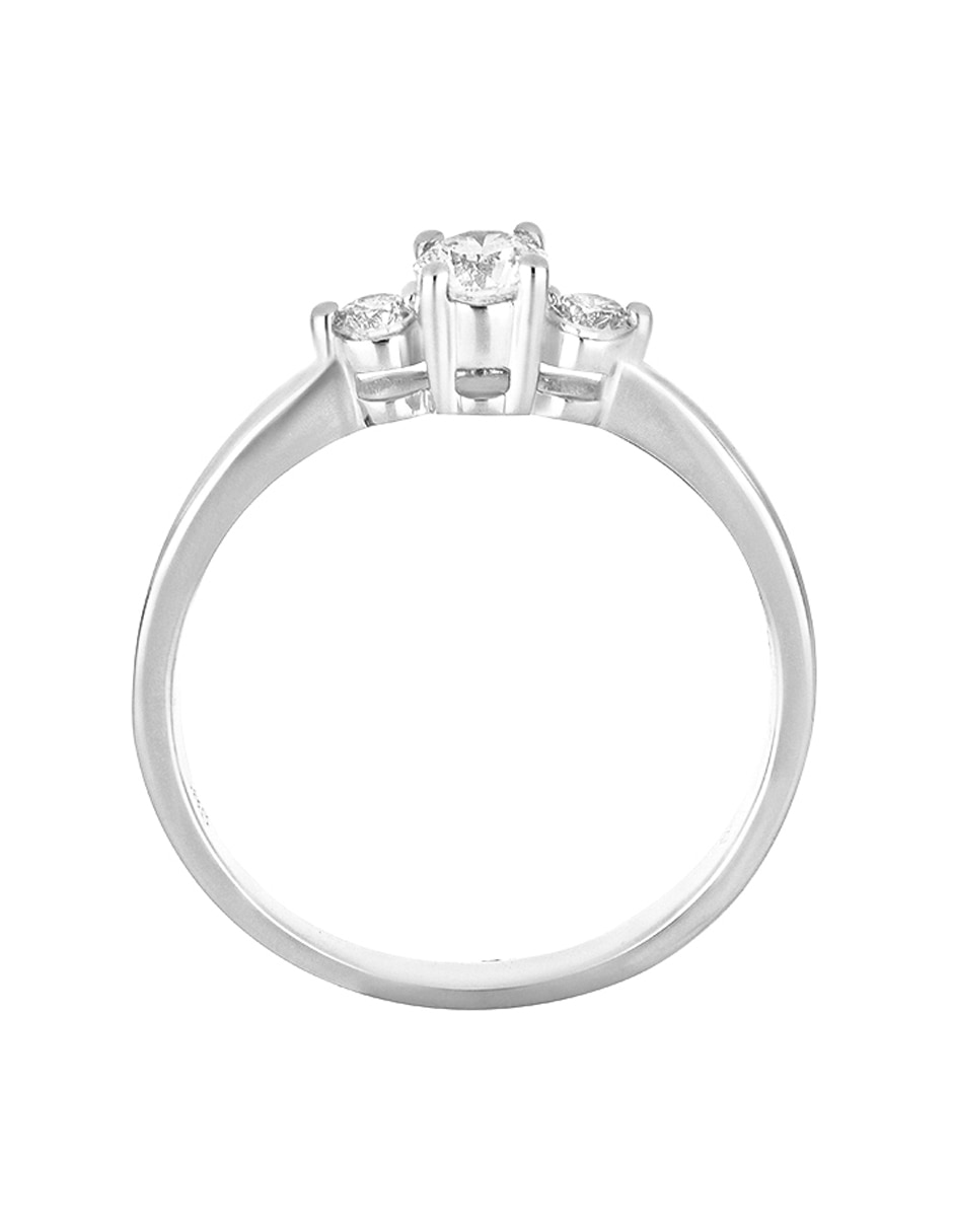 Anillo de compromiso de oro blanco 14 k Ever for You diamante 2