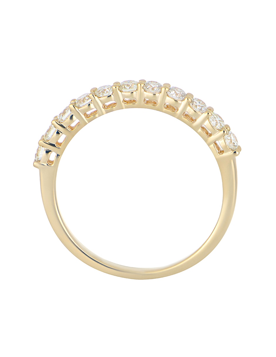 Anillo Ever for You 14 k de oro amarillo diamante pavé 2