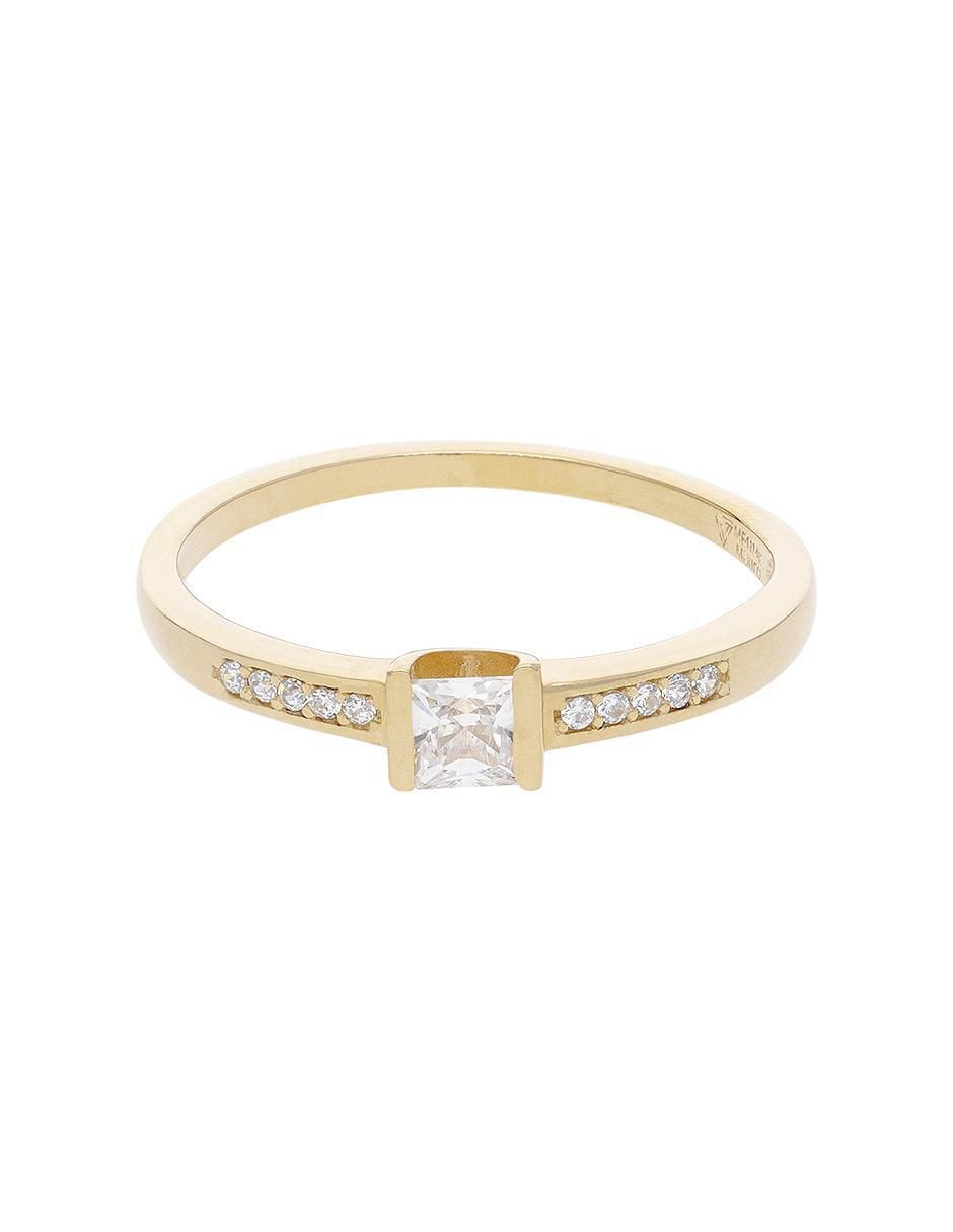 Anillo "de (si aplica)" redondo fonelli sin familia sin temática 10 k "de" oro rosa zirconia