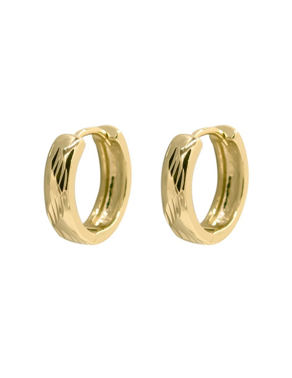 Aretes de círculo con acabado brillante 3