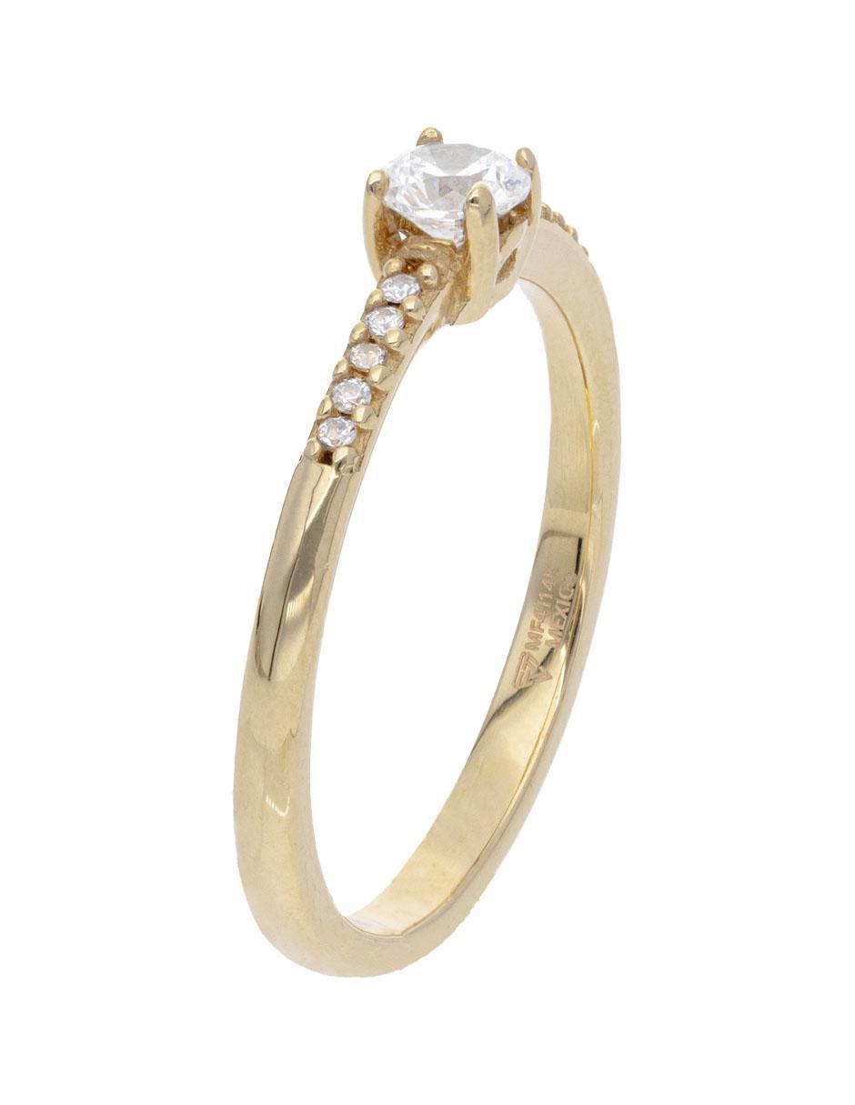 Anillo "de (si aplica)" redondo fonelli sin familia sin temática 10 k "de" oro blanco zirconia