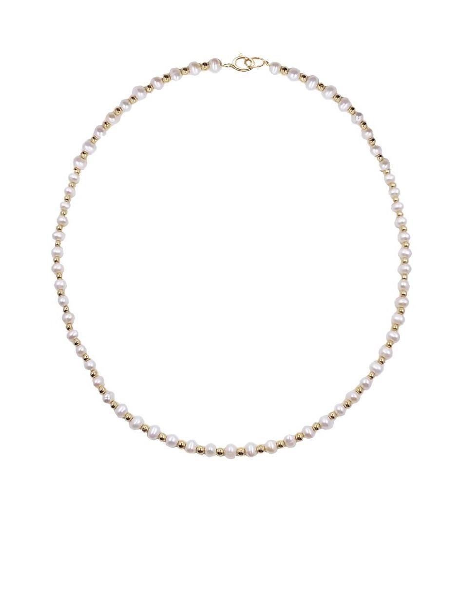 Collar de esfera de oro amarillo 14 K Collar de esfera de oro amarillo 14 K