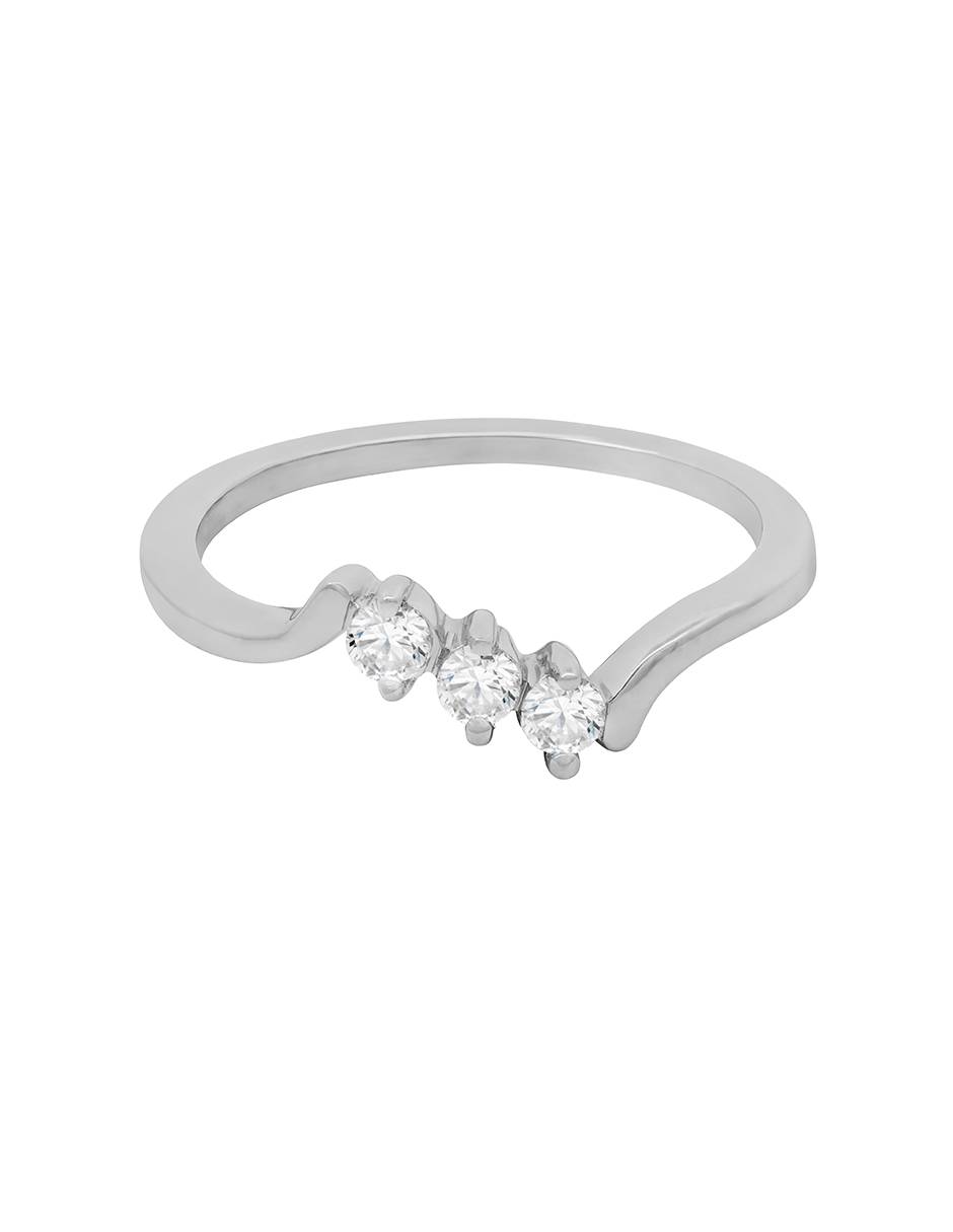 Anillo 14 k de oro diamante brillante