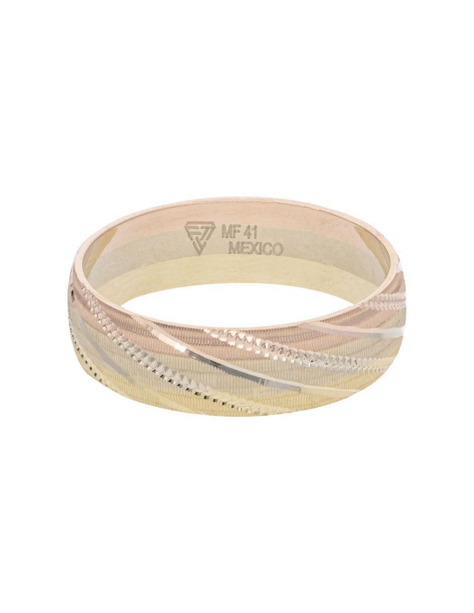 Anillo 10 k de oro florentino brillante