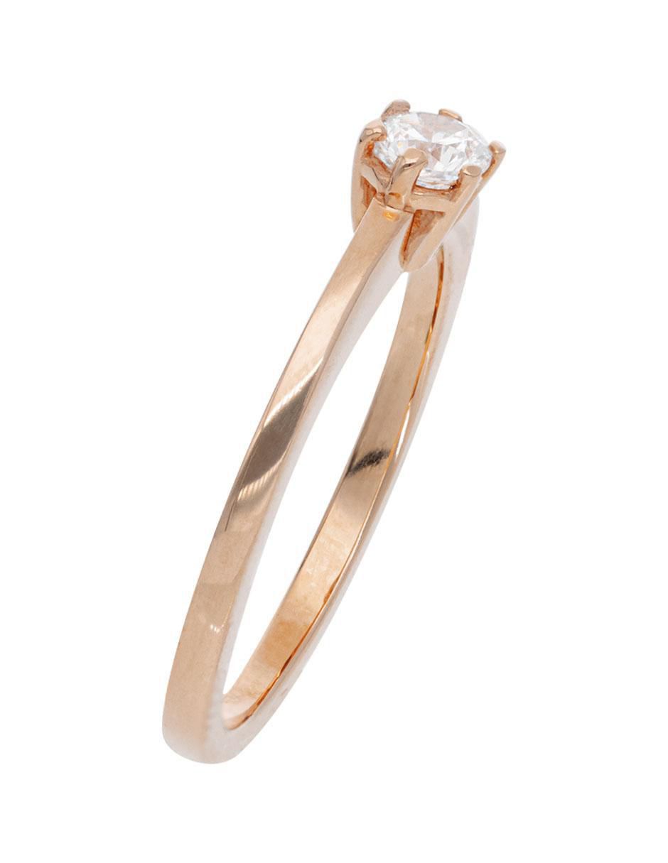 Anillo 10 k de oro blanco zirconia brillante 3