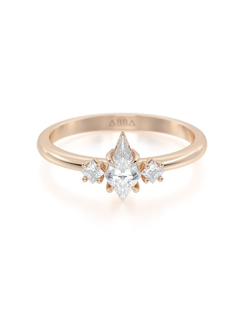 Anillo de compromiso de oro 10 K zirconia Anillo de compromiso de oro 10 K zirconia
